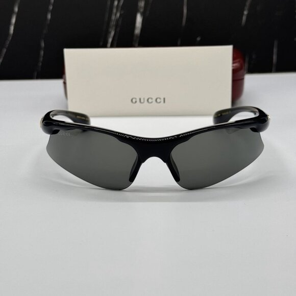 NEW GG1774S 006 GUCCI BLACK GREY MASK UNISEX GUCCI SUNGLASSES - Picture 2 of 11